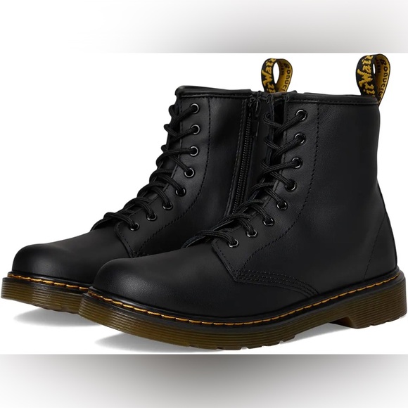 Dr. Martens Junior 1460 Softy T Leather 8 hole Lace up Boots Side Zip EU 36 US 4 - Picture 2 of 11